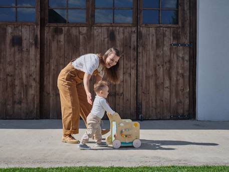 Chariot en bois pour pousser et jouer farmer’s funday Farmers funday 5 - vertbaudet enfant 