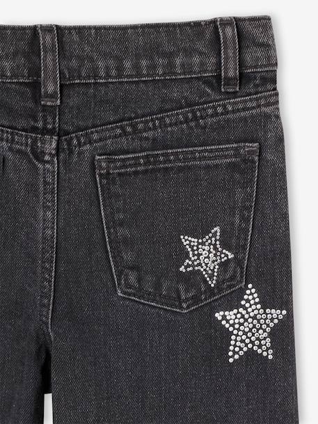 Jean large fille denim noir 4 - vertbaudet enfant 