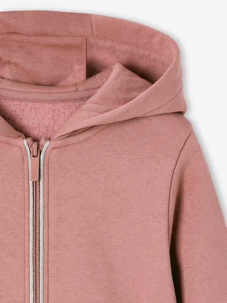 Sweat zippe fille à capuche marine+vieux rose 7 - vertbaudet enfant 