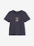 T-shirt manches courtes fille cropped encre+noir 1 - vertbaudet enfant 
