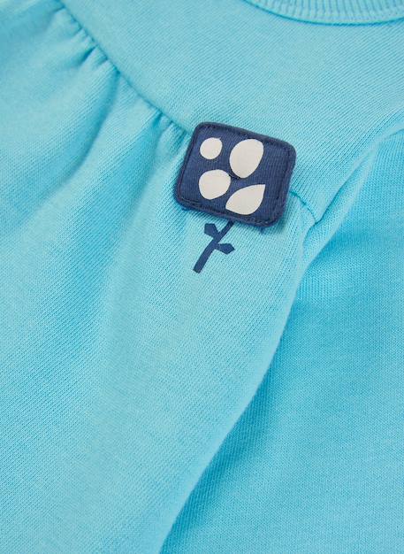 Sweat-shirt bébé fille en molleton imprimé fleurs Bleu 3 - vertbaudet enfant 
