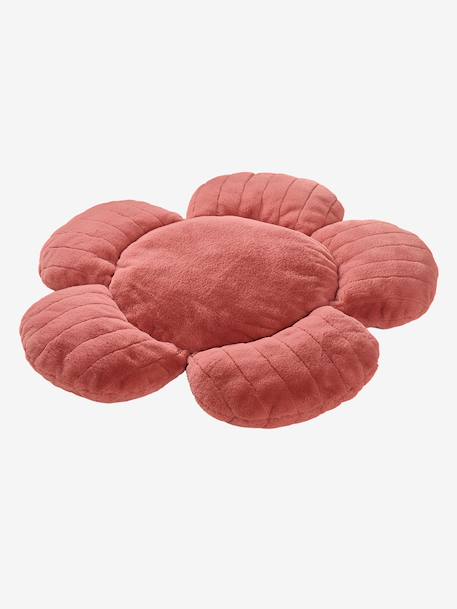 Coussin de sol fausse fourrure fleur rose poudré 4 - vertbaudet enfant 