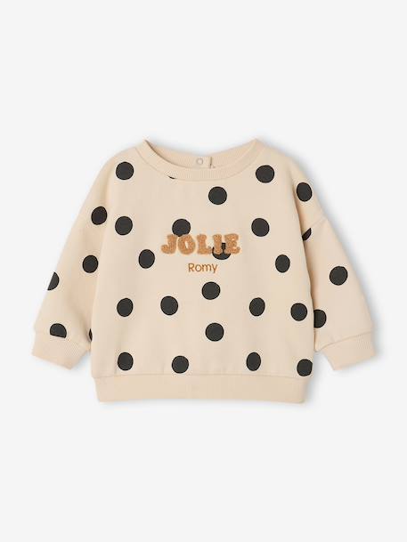 Ensemble bébé fille 3 pièces sweat + legging + bandeau personnalisable anthracite+Léopard+marine 2 - vertbaudet enfant 