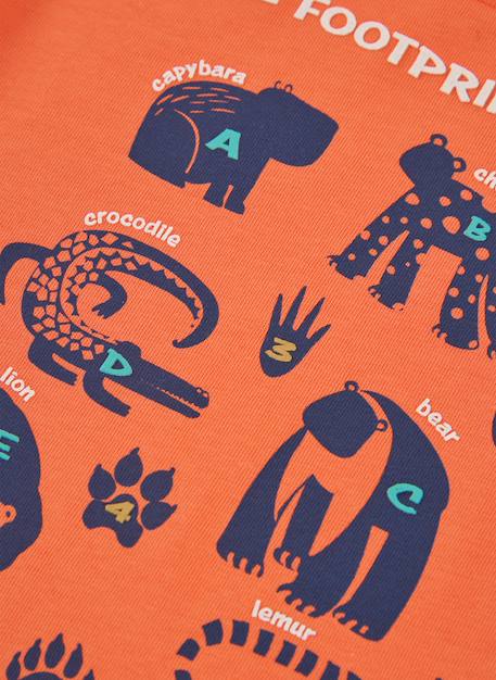 T-shirt garçon maille imprimé animaux Orange 4 - vertbaudet enfant 