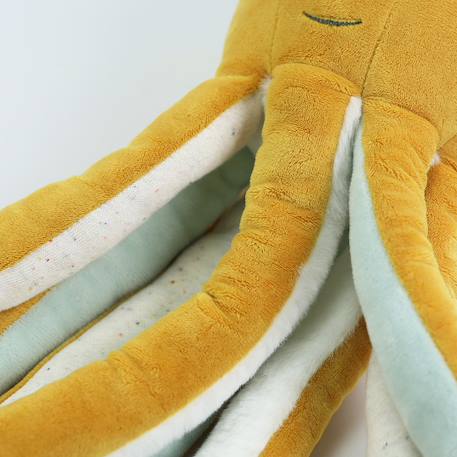 Peluche poulpie la pieuvre #cce8d2+#ece7d8+#edbe00+Blanc 13 - vertbaudet enfant 