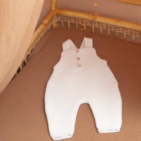Salopette en maille #a0b5a5+#caab8a+#d6bab2+#e0cda9 17 - vertbaudet enfant 