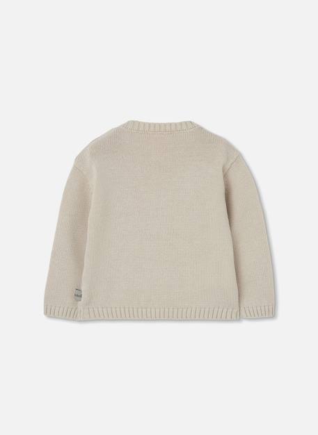 Pull bébé fille brodé d'arbres Beige 2 - vertbaudet enfant 