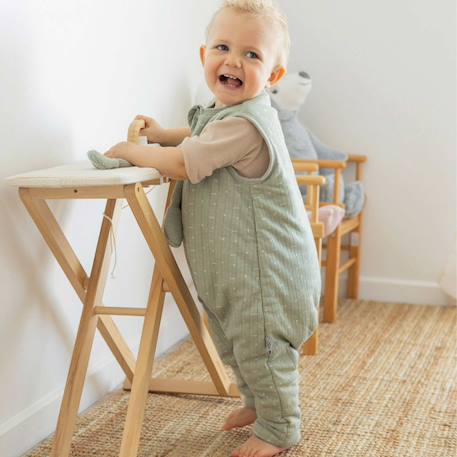 Turbulette à pieds bébé #a0b5a5+#e0cda9 3 - vertbaudet enfant 