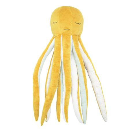 Peluche poulpie la pieuvre #cce8d2+#ece7d8+#edbe00+Blanc 12 - vertbaudet enfant 