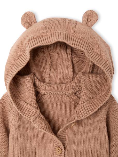 Combinaison bébé à capuche manches longues beige 3 - vertbaudet enfant 