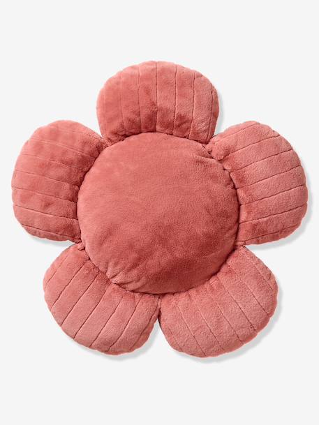 Coussin de sol fausse fourrure fleur rose poudré 3 - vertbaudet enfant 