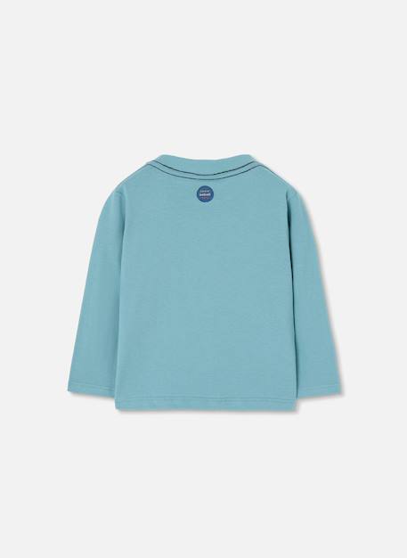 T-shirt garçon maille imprimé ours Vert 3 - vertbaudet enfant 