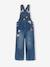 Salopette fille large en denim bleu moyen+denim black+denim gris+stone 1 - vertbaudet enfant 