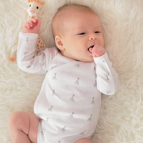 Body bébé ouverture croisé sophie la girafe® #b0cce6+#f2dddb+#ffffff 8 - vertbaudet enfant 