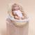Siège auto pour poupée vichy camel Blanc, rose 1 - vertbaudet enfant 