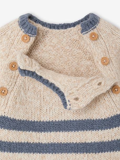 Pull tricot bébé garçon beige chiné 3 - vertbaudet enfant 