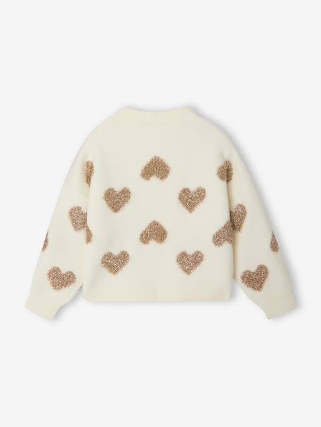 Gilet boutonné fille manches longues écru 4 - vertbaudet enfant 