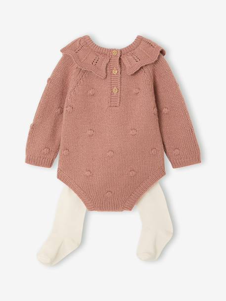 Ensemble barboteuse et collants naissance blush 4 - vertbaudet enfant 