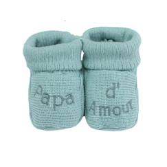 Chaussures-Chaussures bébé 17-26-Chaussons naissance - message papa d'amour