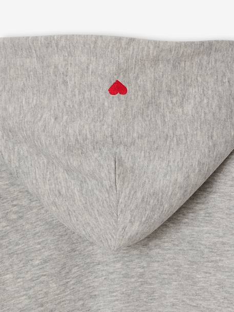 Ensemble jogging fille sweat zippé gris chiné 11 - vertbaudet enfant 