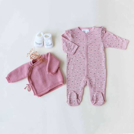 Brassière bébé en maille #a0b5a5+#b27068+#d6bab2+#ffffff 10 - vertbaudet enfant 