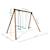 Portique en bois rond 3 agrès avec face à face polo Marron 5 - vertbaudet enfant 