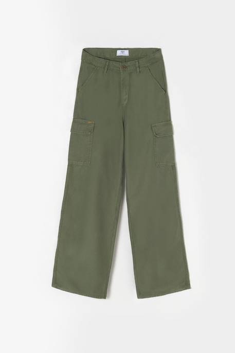 Jeans cargo, longueur 34 Khaki 1 - vertbaudet enfant 