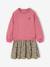 Robe bi-matière fille anthracite+corail+écru+mauve+vert sauge 12 - vertbaudet enfant 