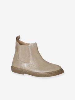 Chaussures-Boots enfant en cuir zippées