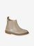 Boots enfant en cuir zippées jaune d'or 1 - vertbaudet enfant 