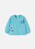 Sweat-shirt bébé fille en molleton imprimé fleurs Bleu 1 - vertbaudet enfant 
