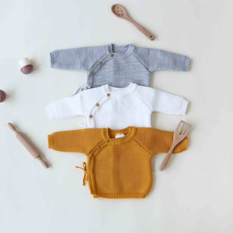Brassière bébé en maille #a0b5a5+#b27068+#d6bab2+#ffffff 16 - vertbaudet enfant 