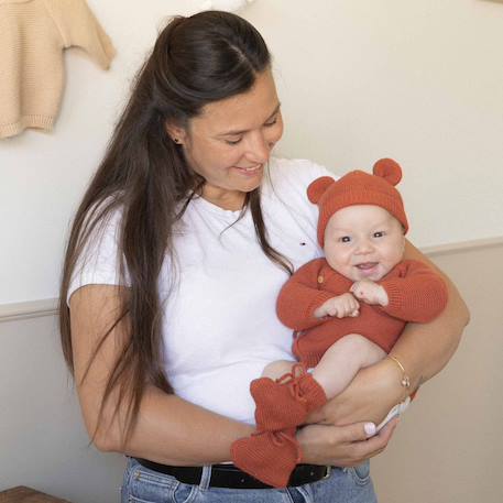 Brassière bébé en maille #a0b5a5+#b27068+#d6bab2+#ffffff 8 - vertbaudet enfant 