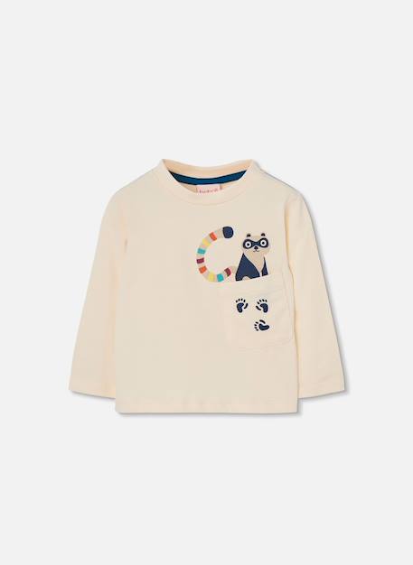T-shirt garçon en maille imprimé panda Blanc 2 - vertbaudet enfant 