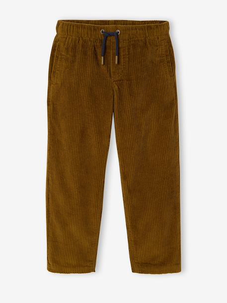 Pantalon large garçon cappuccino+lichen 9 - vertbaudet enfant 