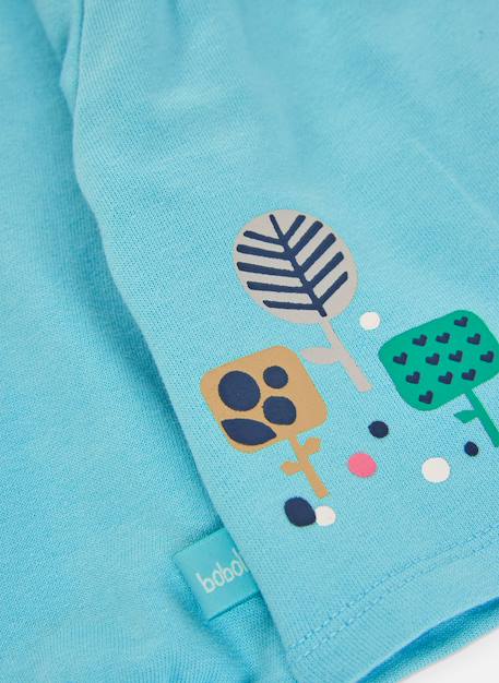 Sweat-shirt bébé fille en molleton imprimé fleurs Bleu 4 - vertbaudet enfant 