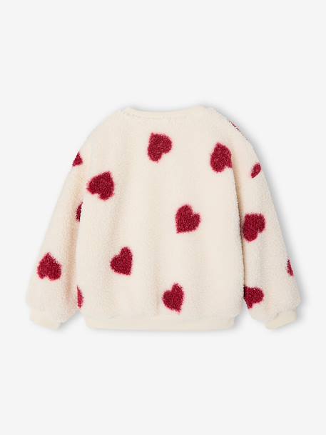 Sweat fille manches longues col rond camel+écru 5 - vertbaudet enfant 