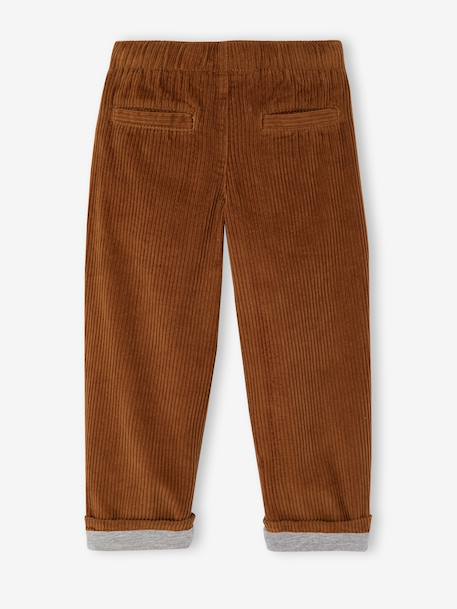 Pantalon large garçon cappuccino+lichen 4 - vertbaudet enfant 