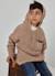 Pull garçon à capuche et patches Marron 1 - vertbaudet enfant 