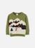 Pull garçon imprimé skieurs Vert 2 - vertbaudet enfant 