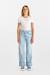 Jean droit revers, longueur 34 Blue 2 - vertbaudet enfant 