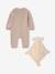 Ensemble combinaison et doudou naissance beige chiné 4 - vertbaudet enfant 