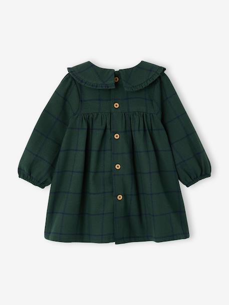 Robe bébé en flanelle vichy terracotta+vert 9 - vertbaudet enfant 