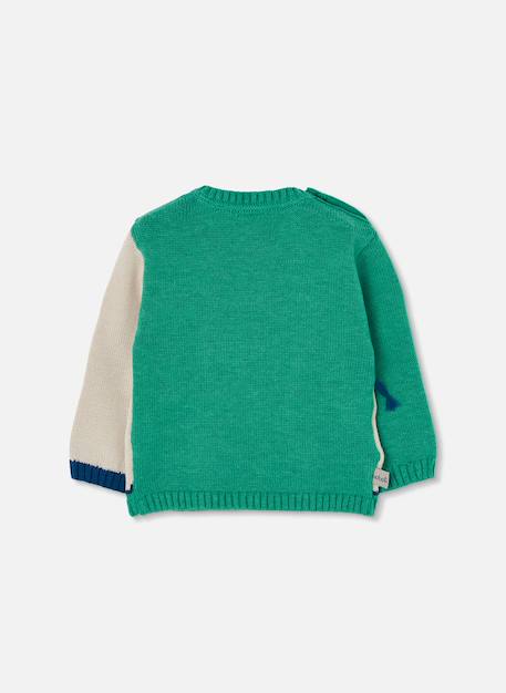 Pull bébé garçon imprimé éléphant Vert 3 - vertbaudet enfant 