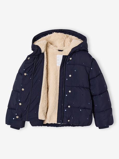 Doudoune à capuche fille bleu+marine 6 - vertbaudet enfant 
