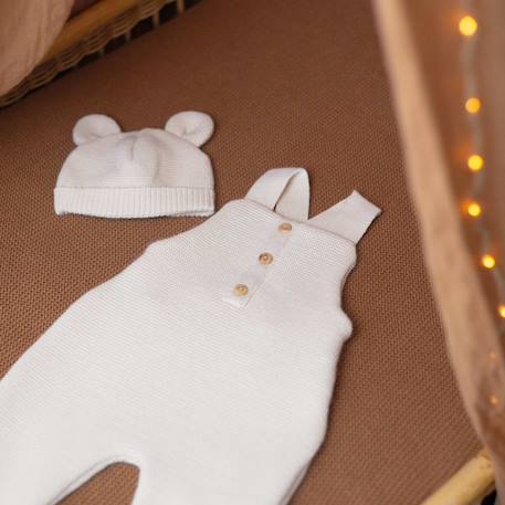Salopette en maille #a0b5a5+#caab8a+#d6bab2+#e0cda9 19 - vertbaudet enfant 