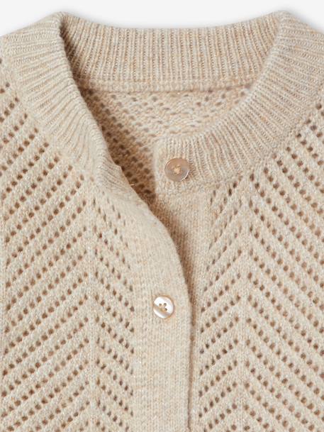 Gilet fille manches longues beige 4 - vertbaudet enfant 