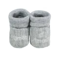 Chaussures-Chaussures bébé 17-26-Chaussons naissance - message maman d'amour