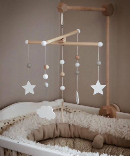 Support de bras mobile universel en bois pour lit bébé Blanc 2 - vertbaudet enfant 