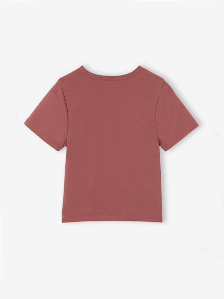 Lot de 2 T-shirts courts fille encre+vieux rose 9 - vertbaudet enfant 